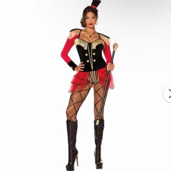 Ringmaster Kids Costume - Red and Black - Picture 1 of 4